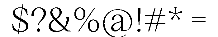 VictorSerif 40Regular Font OTHER CHARS