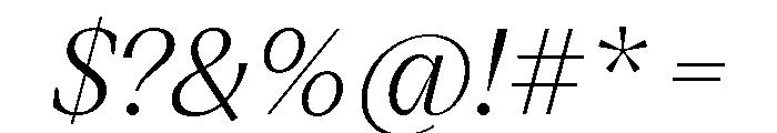 VictorSerif 45RegularItalic Font OTHER CHARS