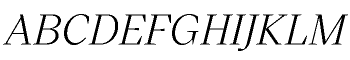 VictorSerif 45RegularItalic Font UPPERCASE