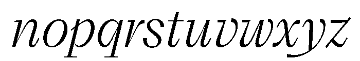 VictorSerif 45RegularItalic Font LOWERCASE