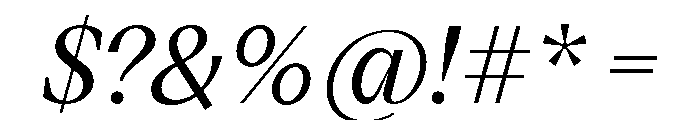 VictorSerif 55MediumItalic Font OTHER CHARS