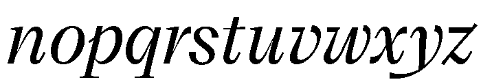VictorSerif 55MediumItalic Font LOWERCASE