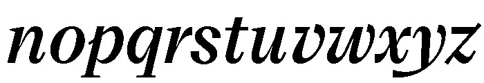 VictorSerif 65SemiboldItalic Font LOWERCASE