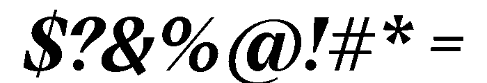 VictorSerif 75BoldItalic Font OTHER CHARS