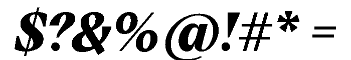 VictorSerif 85BlackItalic Font OTHER CHARS