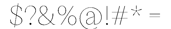 VictorSerif Hairline Instance Font OTHER CHARS
