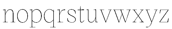 VictorSerif Hairline Instance Font LOWERCASE