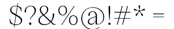 VictorSerif Light Instance Font OTHER CHARS