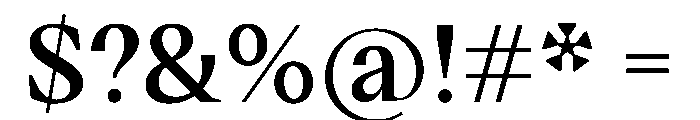 VictorSerif Semibold Instance Font OTHER CHARS