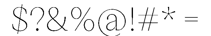 VictorSerif Thin Instance Font OTHER CHARS