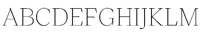 VictorSerif Thin Instance Font UPPERCASE