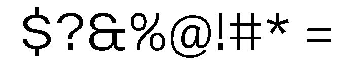 Vinila Light Instance Font OTHER CHARS