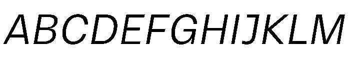 Vinila LightOblique Instance Font UPPERCASE