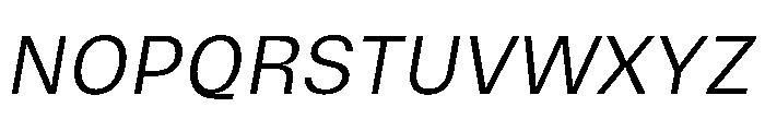 Vinila LightOblique Instance Font UPPERCASE