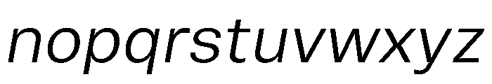 Vinila LightOblique Instance Font LOWERCASE
