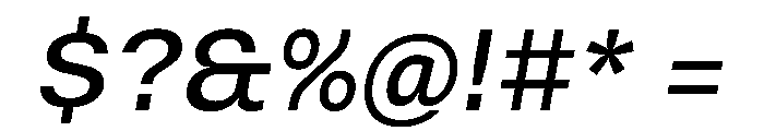 Vinila Oblique Instance Font OTHER CHARS