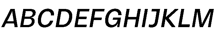 Vinila Oblique Instance Font UPPERCASE