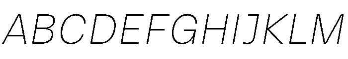 Vinila ThinOblique Instance Font UPPERCASE