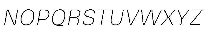Vinila ThinOblique Instance Font UPPERCASE