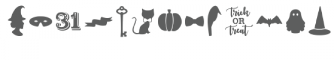 vintage halloween dingbats font Font LOWERCASE