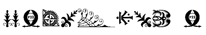 Victorian Ornaments One Font OTHER CHARS