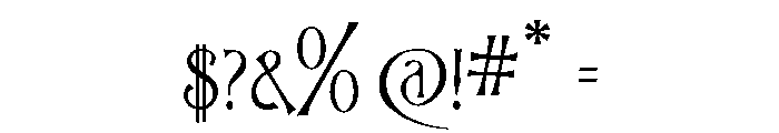 Victorian Swash Font OTHER CHARS