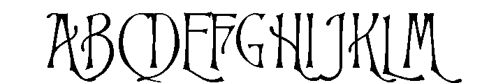 Victorian Swash Font UPPERCASE