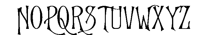 Victorian Swash Font UPPERCASE