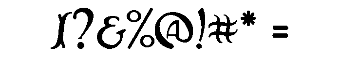 Vienna Regular Font OTHER CHARS