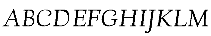 Village No. 2 Regular Italic Font UPPERCASE