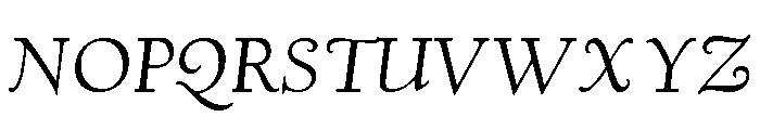Village No. 2 Regular Italic Font UPPERCASE