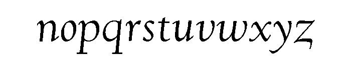 Village No. 2 Regular Italic Font LOWERCASE