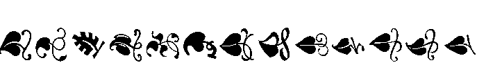 Vine Leaves Regular Font UPPERCASE