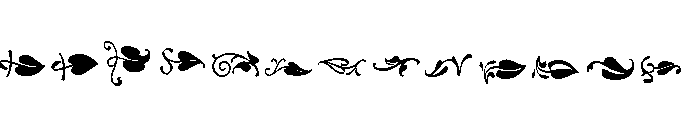 Vine Leaves Regular Font LOWERCASE