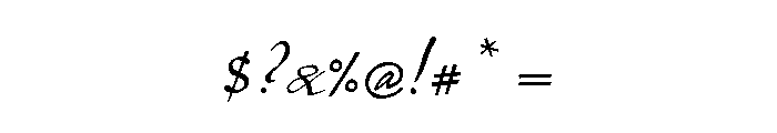 Virginian Regular Font OTHER CHARS