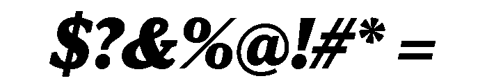 Viroqua Extra Bold Italic Font OTHER CHARS