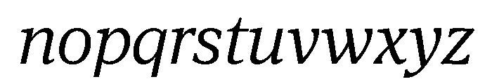 Viroqua Light Italic Font LOWERCASE
