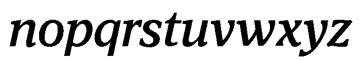 Viroqua Semi Bold Italic Font LOWERCASE