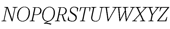 Viroqua Thin Italic Font UPPERCASE