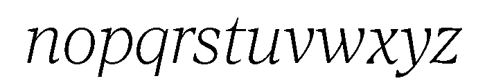 Viroqua Thin Italic Font LOWERCASE