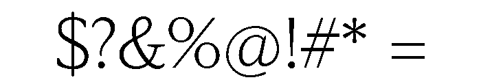 Viroqua Thin Font OTHER CHARS