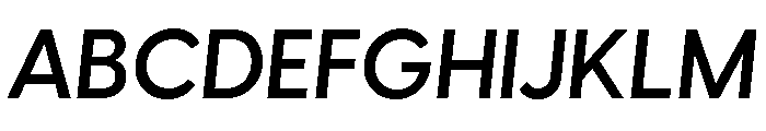 Visby Demi Bold Oblique Font UPPERCASE