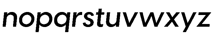 Visby Demi Bold Oblique Font LOWERCASE