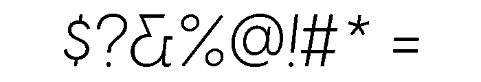 Visby Light Oblique Font OTHER CHARS