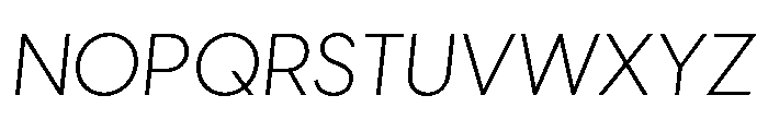 Visby Light Oblique Font UPPERCASE