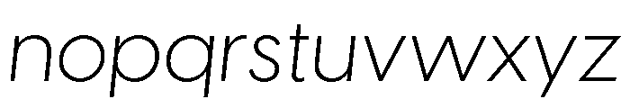 Visby Light Oblique Font LOWERCASE