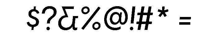 Visby Medium Oblique Font OTHER CHARS