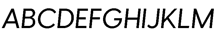 Visby Medium Oblique Font UPPERCASE