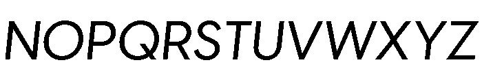 Visby Medium Oblique Font UPPERCASE
