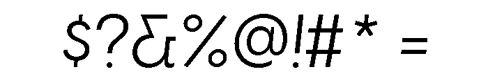 Visby Regular Oblique Font OTHER CHARS